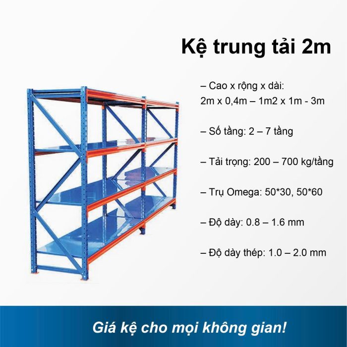 Kệ trung tải 2m