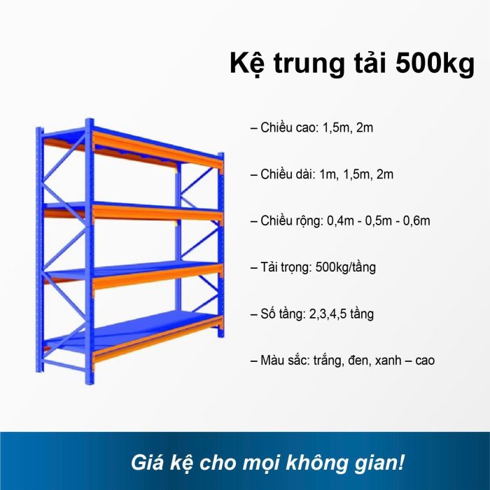 Kệ trung tải 500kg
